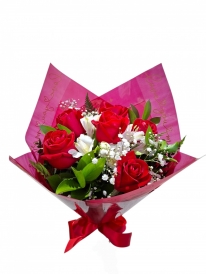 Buquê 6 rosas tradicional