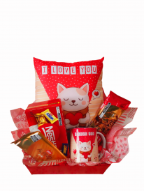 Cesta I Love you gatinho