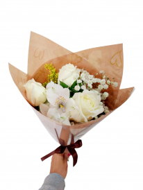 Buquê de rosas brancas