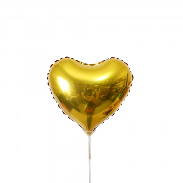 Balão coração dourado