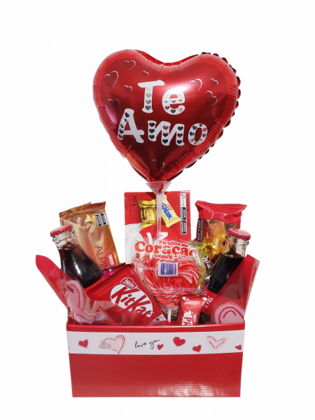 Cesta chocolate&coca-cola Te amo