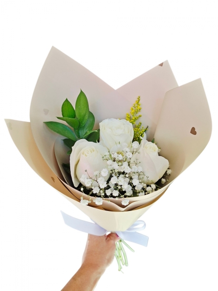 Buquê de rosas brancas